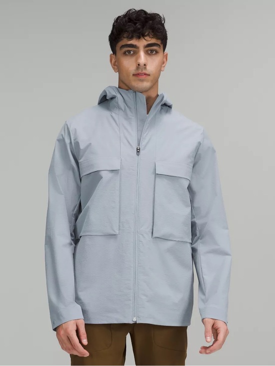 lululemon athletica Other - lululemon athletica Men's Pale Gray Hooded Raincoat